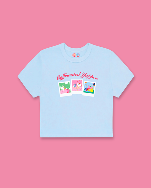 Caffeinated Yapper Baby Tee (Blue)