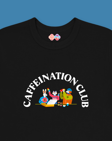 Caffeination Club Baby Tee (Black)