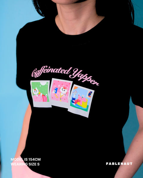Caffeinated Yapper Baby Tee (Black)