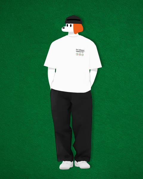 The Caffeinated Mahjong Club Oversized T-Shirt (White)