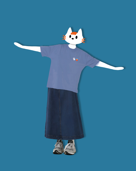 Fablenaut X Ombé Kofie Oversized Tee (Blue)