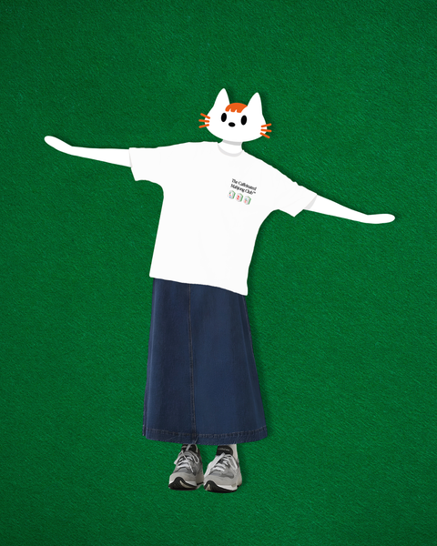 The Caffeinated Mahjong Club Oversized T-Shirt (White)
