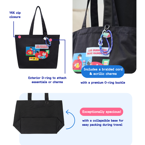 Kanavaia x Fablenaut - Canvas Tote Bag (Black)