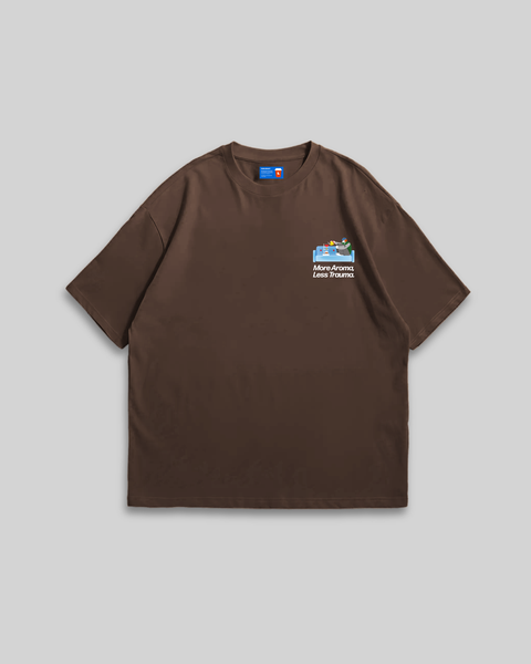 More Aroma Less Trauma Oversized T-Shirt (Espresso)
