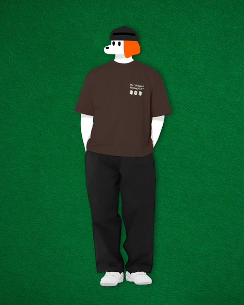 The Caffeinated Mahjong Club Oversized T-Shirt (Espresso)
