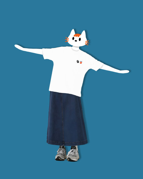 Fablenaut X Ombé Kofie Oversized Tee (White)