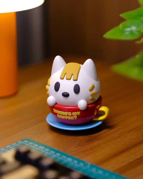 Caffeinated Cat Figurine