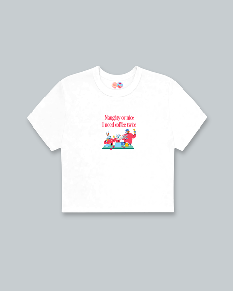 Naughty or Nice Baby Tee (White)