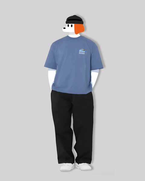 More Aroma Less Trauma Oversized T-Shirt (Blue)