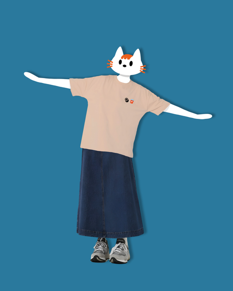 Fablenaut X Ombé Kofie Oversized Tee (Beige)