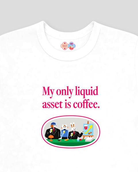 Liquid Asset Baby Tee (White)