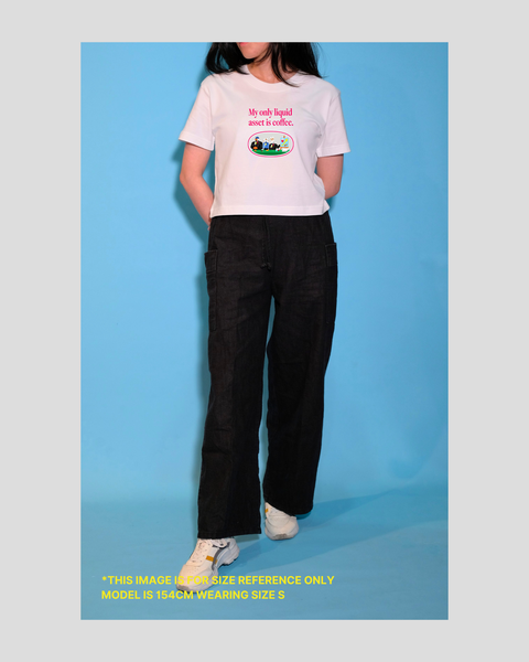 Liquid Asset Baby Tee (White)