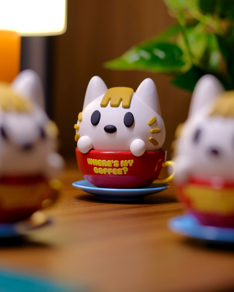 Caffeinated Cat Figurine
