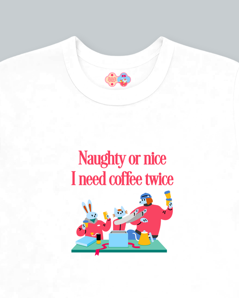 Naughty or Nice Baby Tee (White)