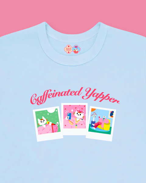 Caffeinated Yapper Baby Tee (Blue)