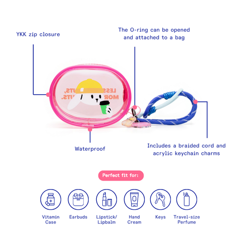 Kanavaia x Fablenaut - Tiny PVC Zip Pouch (Round - Lavender)