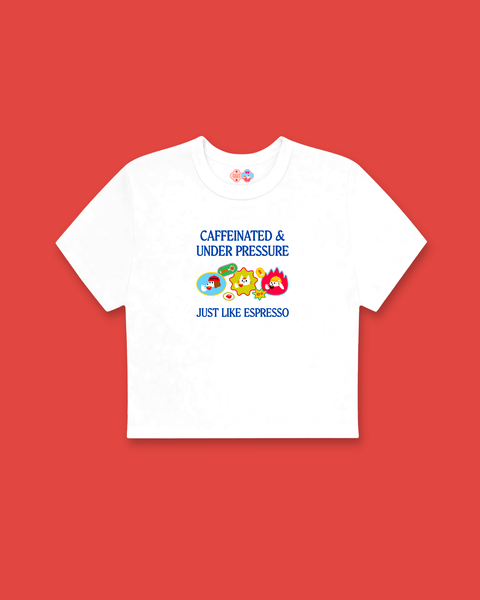Under Pressure Baby Tee (White)