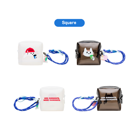 Kanavaia x Fablenaut - Tiny PVC Zip Pouch (Square - White)