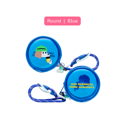 Kanavaia x Fablenaut - Tiny PVC Zip Pouch (Round - Blue)