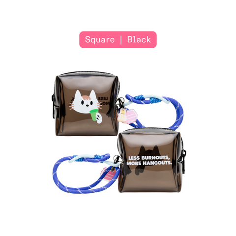Kanavaia x Fablenaut - Tiny PVC Zip Pouch (Square - Black)