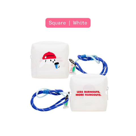 Kanavaia x Fablenaut - Tiny PVC Zip Pouch (Square - White)