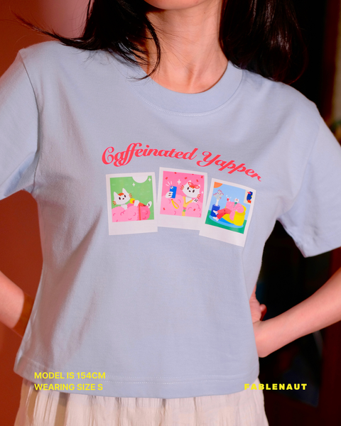 Caffeinated Yapper Baby Tee (Blue)