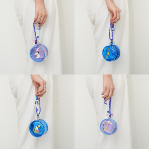 Kanavaia x Fablenaut - Tiny PVC Zip Pouch (Round - Lavender)