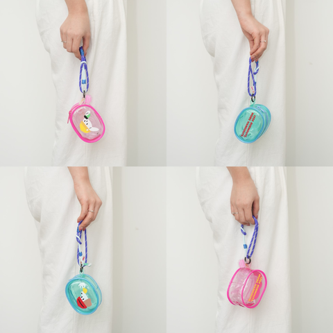 Kanavaia x Fablenaut - Tiny PVC Zip Pouch (Oval - Mint)