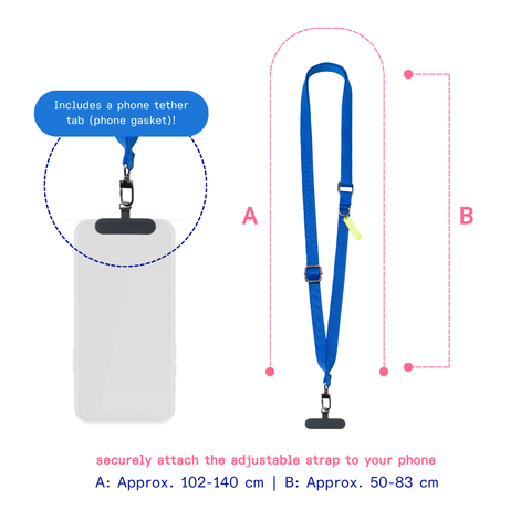 Kanavaia x Fablenaut - Acrylic Card Holder & Multi-Way Adjustable Strap (Blue)