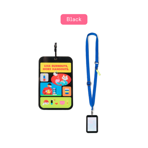 Kanavaia x Fablenaut - Acrylic Card Holder & Multi-Way Adjustable Strap (Black)