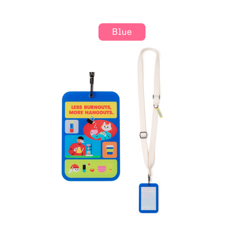 Kanavaia x Fablenaut - Acrylic Card Holder & Multi-Way Adjustable Strap (Blue)