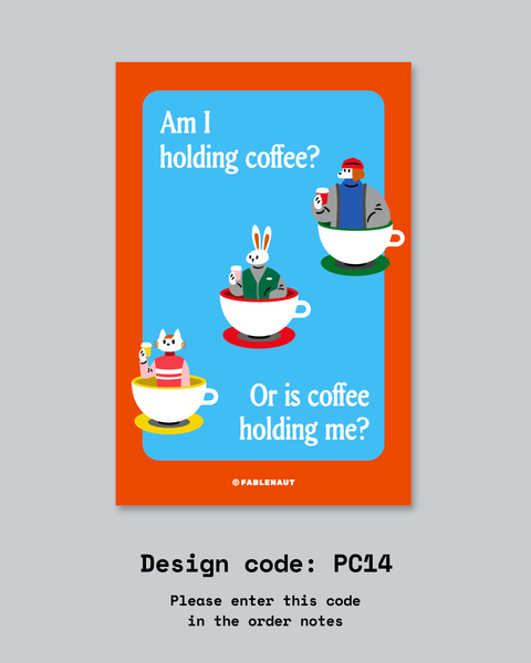 [New Designs!] Caffeinated Postcards