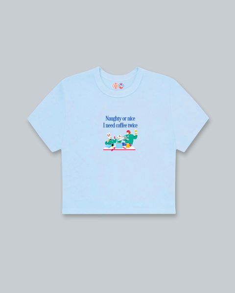 Naughty or Nice Baby Tee (Blue)