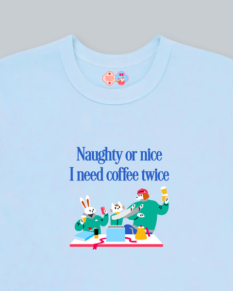 Naughty or Nice Baby Tee (Blue)