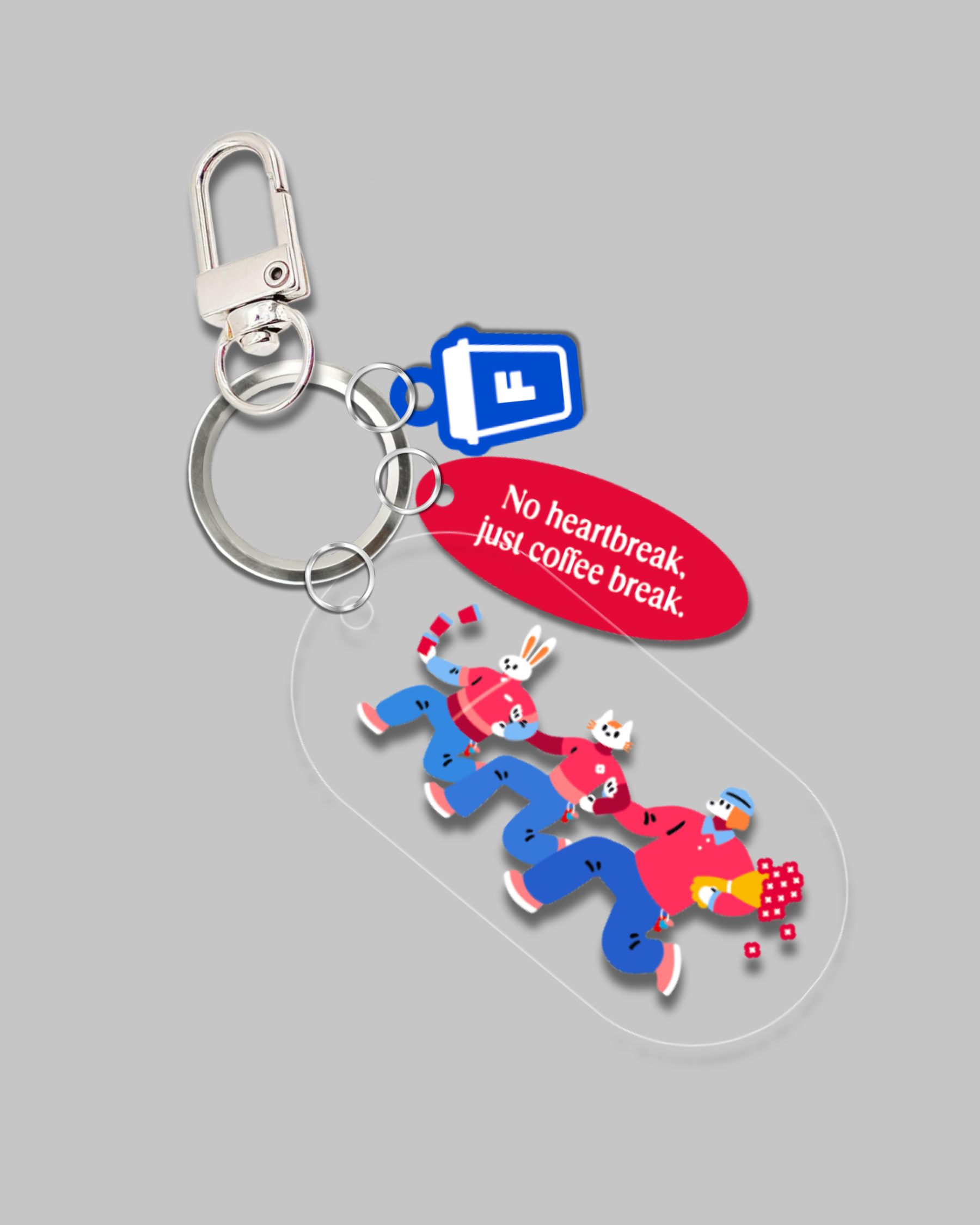 No Heartbreak Acrylic Keychain – FABLENAUT