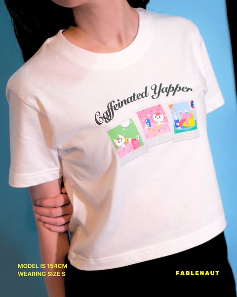 Caffeinated Yapper Baby Tee (White)