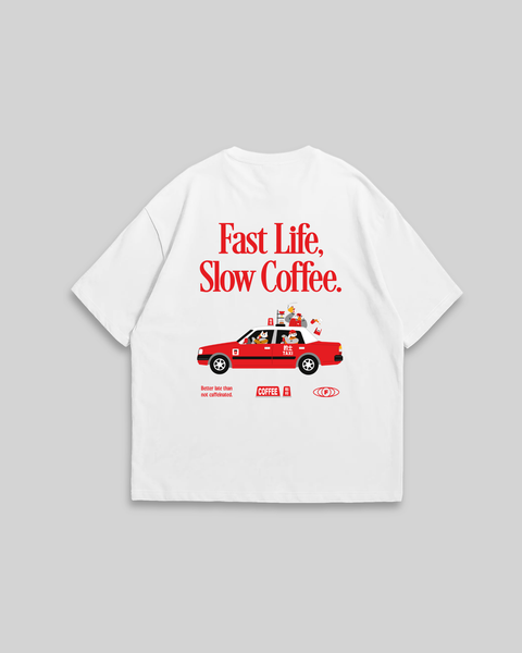 Fast Life Slow Coffee (White)
