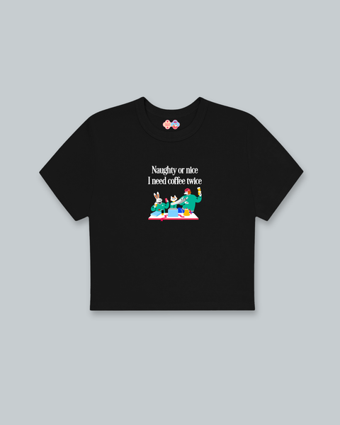 Naughty or Nice Baby Tee (Black)
