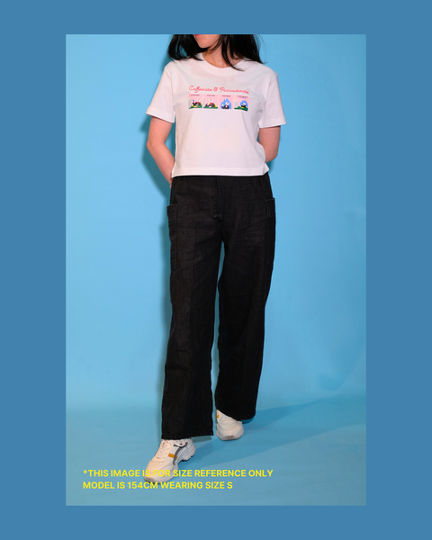 Caffeination Club Baby Tee (White)