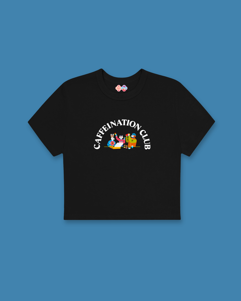 Caffeination Club Baby Tee (Black)