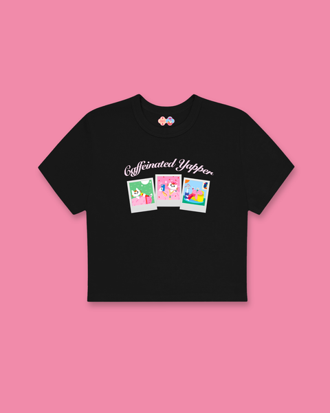 Caffeinated Yapper Baby Tee (Black)