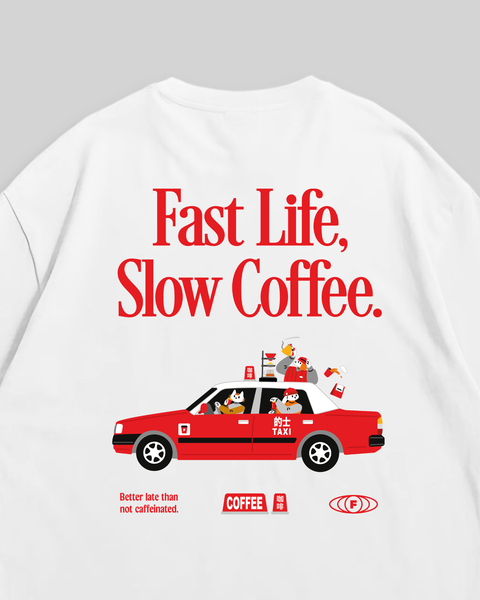 Fast Life Slow Coffee (White)