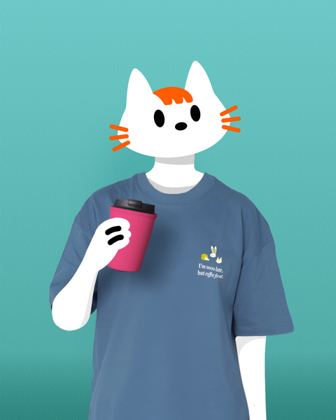 I'm Sooo Late T-Shirt [Blue]