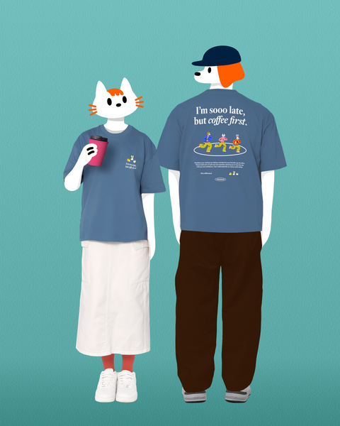 I'm Sooo Late T-Shirt [Blue]