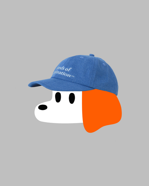 Words of Caffeination Hat (Washed Blue)