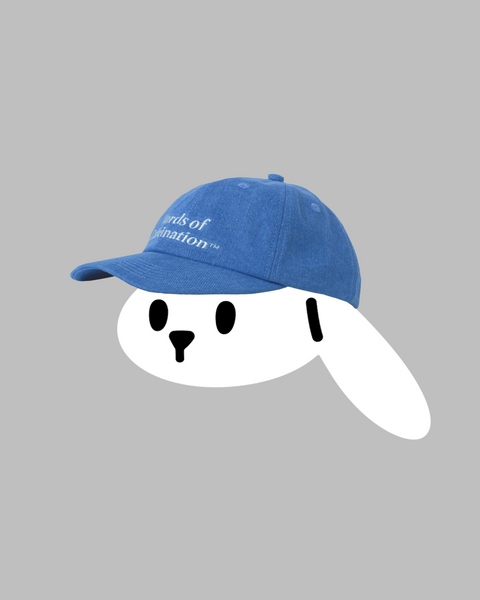 Words of Caffeination Hat (Washed Blue)