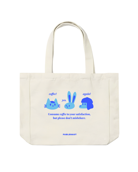 Words of Caffeination Tote Bag (Natural)