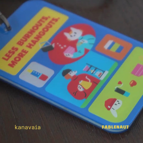 Kanavaia x Fablenaut - Acrylic Card Holder & Multi-Way Adjustable Strap (Blue)
